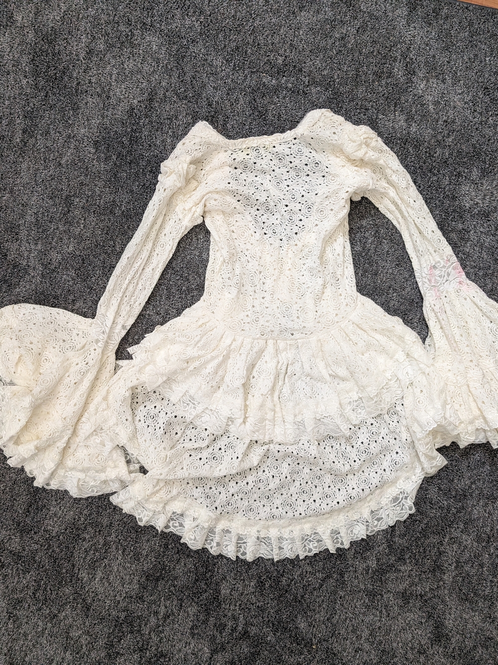 O.A.K Handmade Edwardian Lace Halloween Costume Blouse + Bustle Petticoat SZ SM - Picture 10 of 16